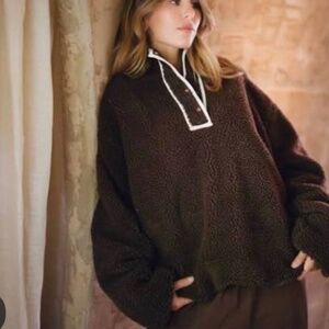 parke oversized brown fleece